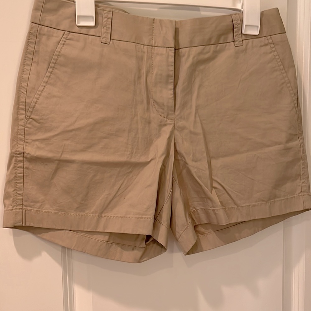J. Crew khaki chino shorts, size 8, excellent condition